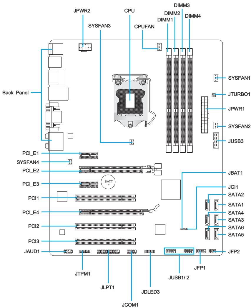 MSI B75A-G43 GAMING - Connectors Quick Guide - 1