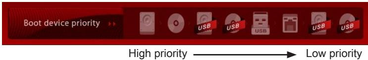 MSI B75A-G43 GAMING - Boot device priority bar - 1