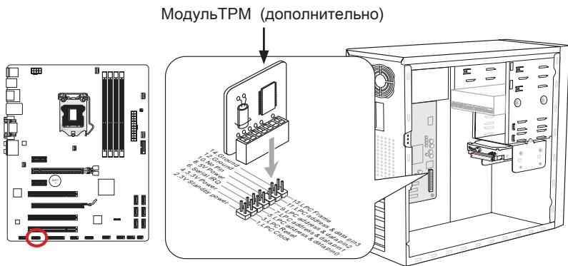 MSI B75A-G43 GAMING - JTPM1:Pa3bEmMoDyIa TPM - 1