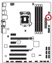 MSI B75A-G43 GAMING - JTURBO1: connecteur de panneau multicount (en option) - 1