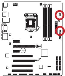 MSI B75A-G43 GAMING - CPUFAN,SYSFAN1~4:Stromanschlüsse für Lüfter - 3