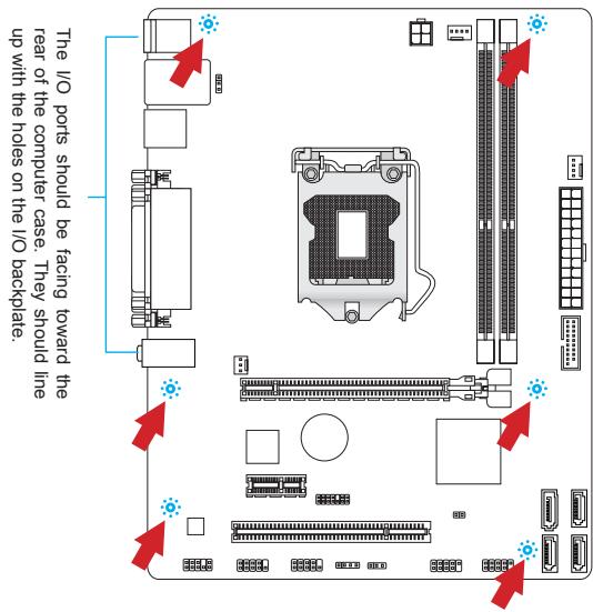 MSI B75MA-E31 - Mounting Screw Holes - 1