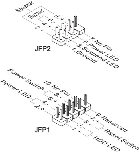 MSI BIG BANG-XPOWER 2 - JFP1, JFP2: Front Panel Connectors - 2