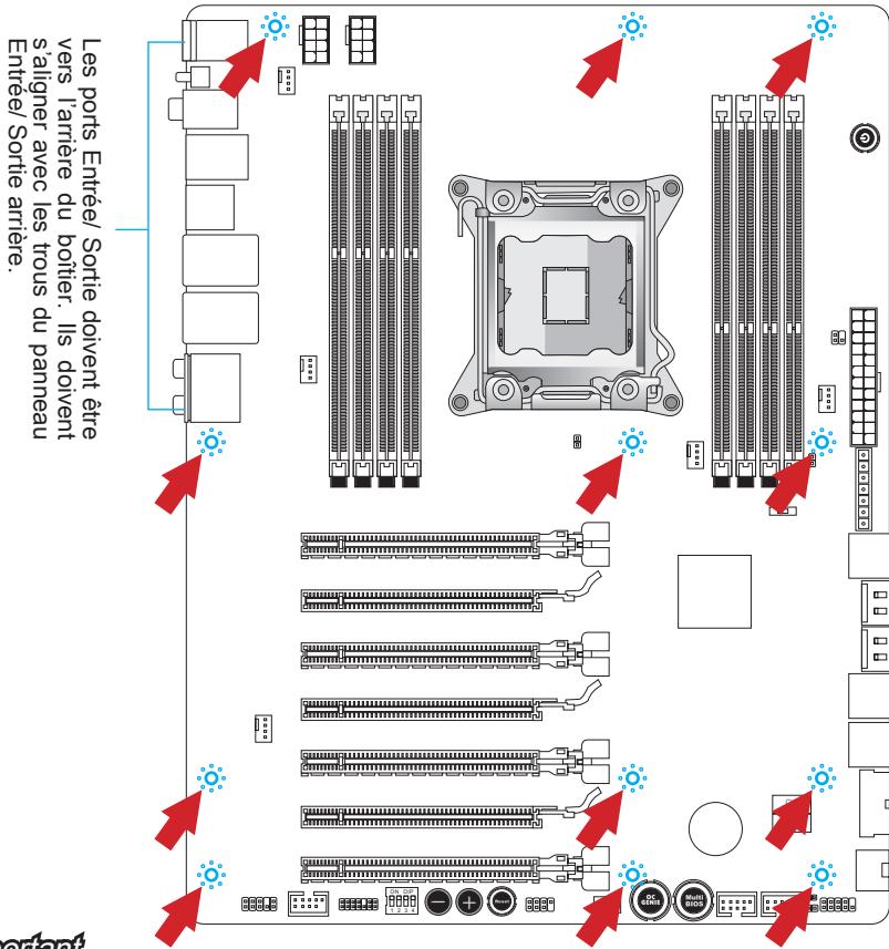 MSI BIG BANG-XPOWER 2 - Trous taraudés de montage - 1
