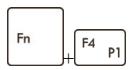 MSI GE70 0ND-464,  GE60 0NC-665XFR,  GE60 0ND-265FR,  GE60 0ND-277FR,  GE60 0ND-623XFR,  GE60 0ND-661XFR,  GE70 0ND-224FR,  GE70 0ND-225FR,  GE70 0ND-464 - Boutons raccourcis [Fn] - 1