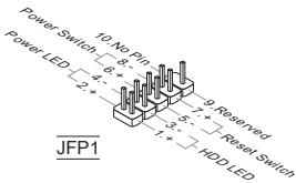 MSI H61M-P31 - Front Panel Connectors: JFP1, JFP2 - 1