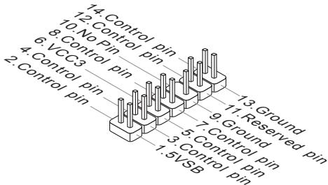 MSI H77MA-G43 - JDLED3: Voice Genie Connector (optional) - 2