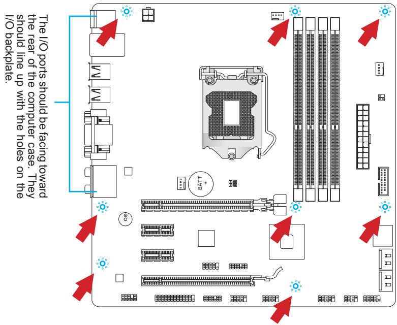 MSI H77MA-G43 - Mounting Screw Holes - 1