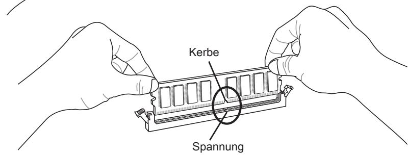 MSI H77MA-G43 - Vorgehensweise beim Einbau von Speicher Modulen - 2