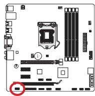 MSI H77MA-G43 - JAUD1: connecteur audio panneau avant - 1