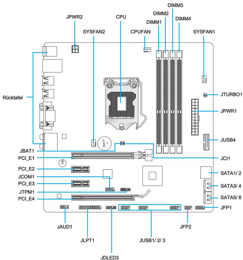 MSI H77MA-G43 - Anschlussübersicht - 1