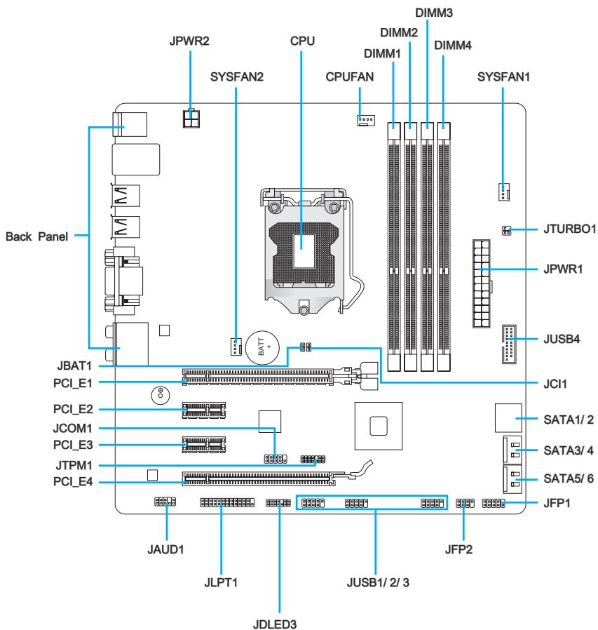 MSI H77MA-G43 - Connectors Quick Guide - 1