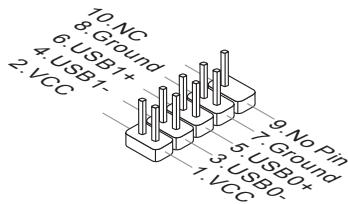 MSI H87-G41 PC MATE - JUSB1~2: USB 2.0 Expansion Connectors - 2
