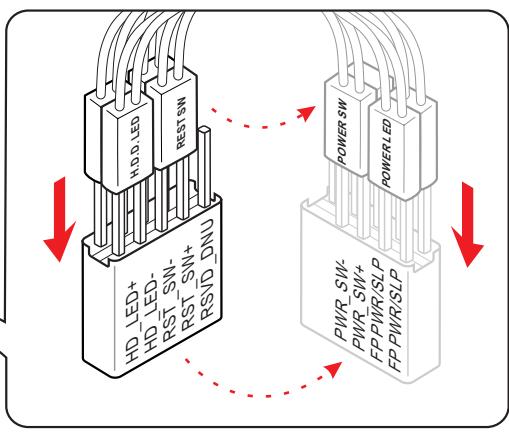 MSI H87-G43, H87-G43, H87M-E33, H87M-G43 - Connecteur panneau avant/ Разъемов передней панели - 4