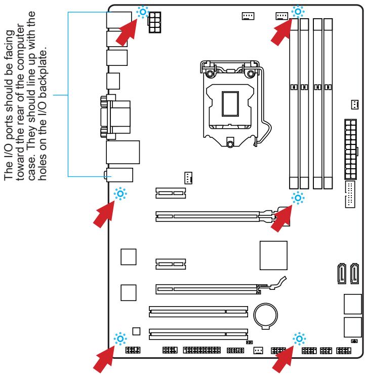 MSI H87M-E33 - Mounting Screw Holes - 1