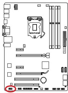 MSI H87M-E33 - JAUD1 : connecteur audio panneau avant - 1