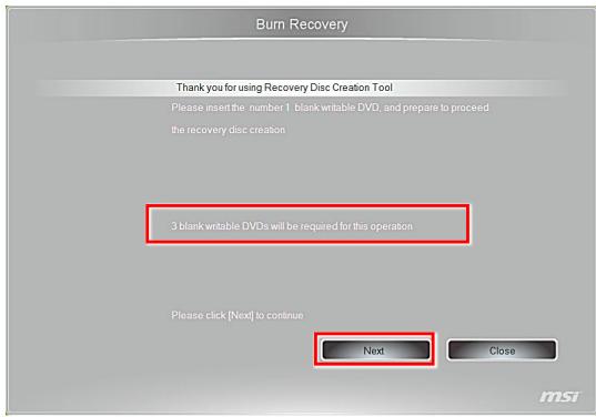 MSI WIND BOX DC100-010XEU - Création du disque de récupération du système - 6