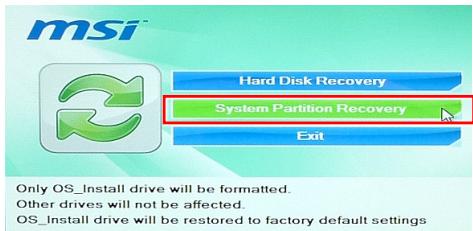 MSI WIND TOP AE2051-035XEU, WIND TOP AE2051-035XEU, WIND TOP AE2051-EU-WE2184G50S7PM - > Réinstaller le système avec les disques de restauration - 6