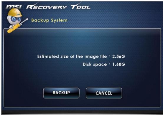 MSI WIND TOP AE2282-002EE,  WIND TOP AE2282-010EU,  WIND TOP AE2282-018XEU,  WIND TOP AE2282G-009EU - La sauvegarde initiale - 1