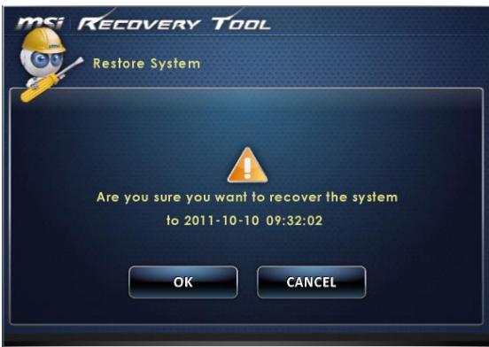 MSI WIND TOP AP2021-013XEU - Restauration du système - 2