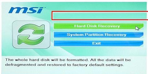 MSI WIND TOP AP2021-013XEU - > Récupérer le système avec disques de récupération - 5