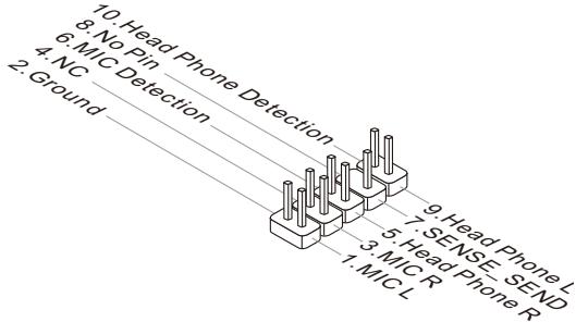 MSI X79MA-GD45 - Front Panel Audio Connector: JAUD1 - 2