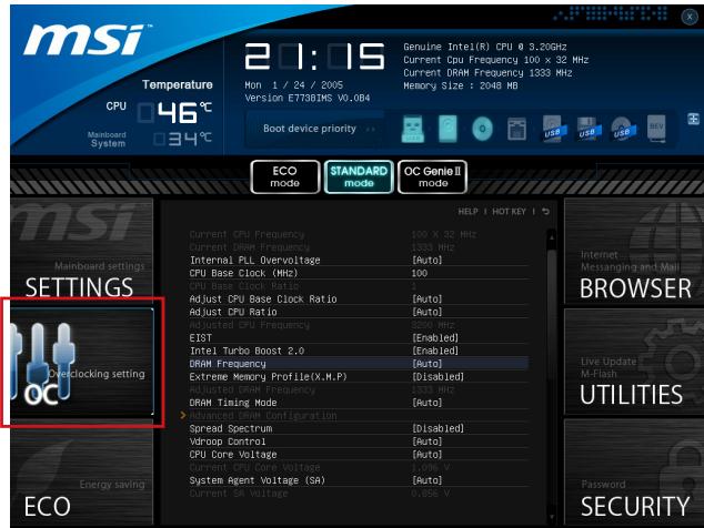 MSI X79MA-GD45 - OC Menu - 1