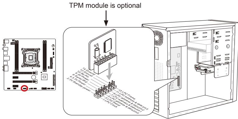 MSI X79MA-GD45 - TPM Module connector: JTPM1 - 1