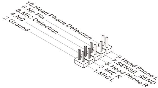 MSI X79MA-GD45 - Audioanschluss des Frontpanels: JAUD1 - 2