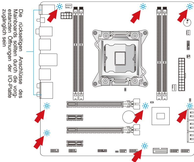 MSI X79MA-GD45 - Schraubenlocher für die Montage - 1