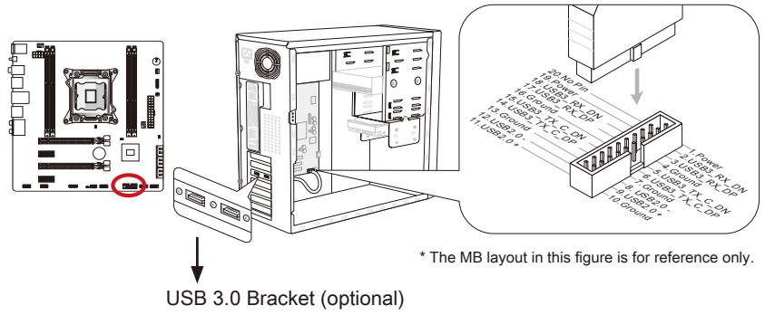 MSI X79MA-GD45 - USB 3.0 Expansion Connector: JUSB3 - 1