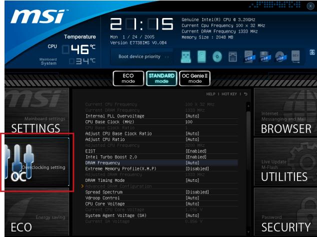 MSI X79MA-GD45 - OC-Menu - 1