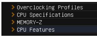 MSI X79MA-GD45 - Sub-Menus - 1