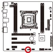 MSI X79MA-GD45 - Cavalier d'effacement CMOS : JBAT1 - 1