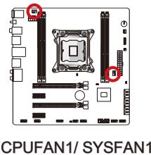 MSI X79MA-GD45 - Stromanschlüsse für Lüfter: CPUFAN1, SYSFAN1~2 - 1