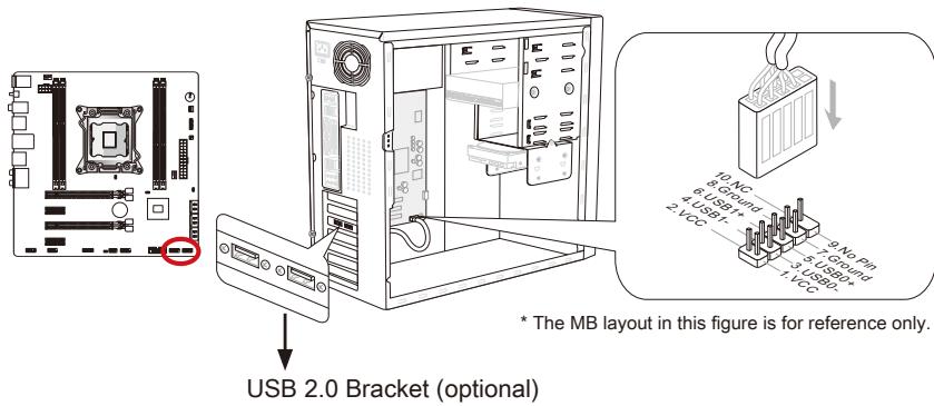 MSI X79MA-GD45 - USB 2.0 Expansion Connectors: JUSB1/ JUSB2 - 1