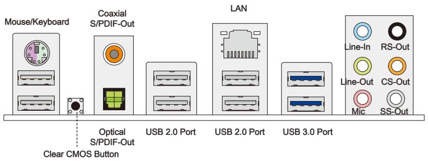 MSI X79MA-GD45 - Back Panel Quick Guide - 1