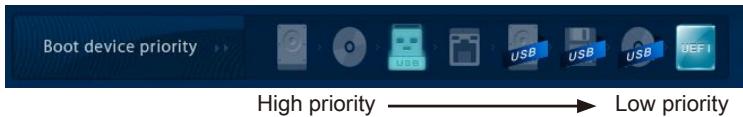 MSI X79MA-GD45 - Boot device priority bar - 1