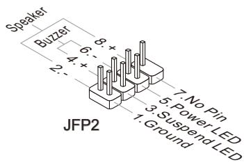 MSI Z68A-GD55 (G3) - Front Panel Connectors: JFP1, JFP2 - 2