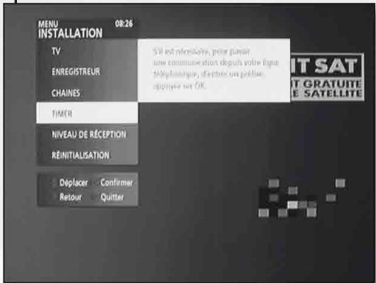 METRONIC TERMINAL POUR LOFFRE DE SERVICE TNTSAT - Fonction TIMER - 1
