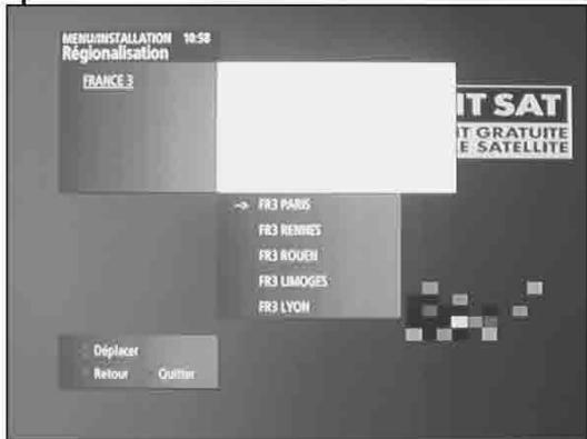 METRONIC TERMINAL POUR LOFFRE DE SERVICE TNTSAT - Préférence régionale France3 - 1