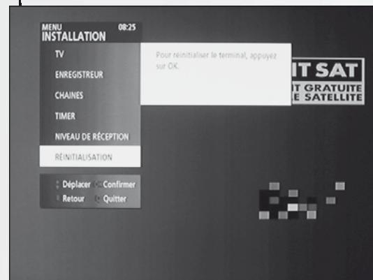 METRONIC TERMINAL DEDIE A LOFFRE DE SERVICE TNTSAT 441630 - Réinitialisation du terminal - 1