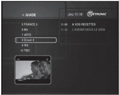 METRONIC TERMINAL DEDIE A LOFFRE DE SERVICE TNTSAT 441631 - C - S'informer sur les programmes diffusés - 1
