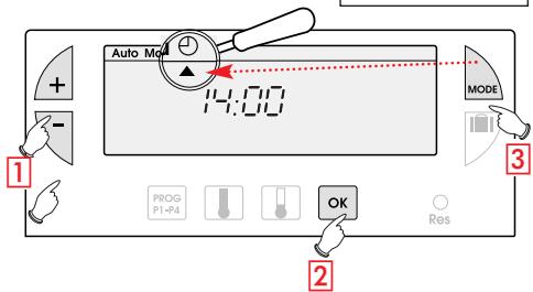 FLASH KIT THERMO DIGI 24 HF - Programmazione dell'ora - 2