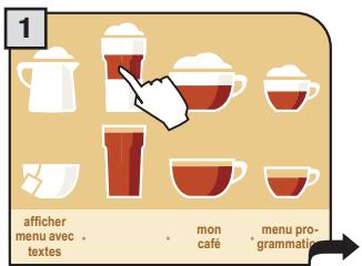 SAECO PRIMEA CAPPUCCINO TOUCH PLUS - Programmation des boissons à BASE de LAIT - 1