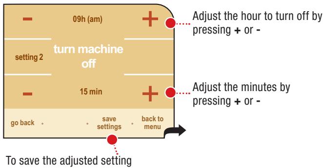 SAECO PRIMEA CAPPUCCINO TOUCH PLUS - Setting an interval for turning on the machine - 3