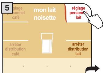 SAECO PRIMEA CAPPUCCINO TOUCH PLUS - Programmation des boissons à BASE de LAIT - 4