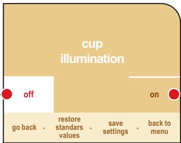 SAECO PRIMEA CAPPUCCINO TOUCH PLUS - "CUP ILLUMINATION" MENU - 2