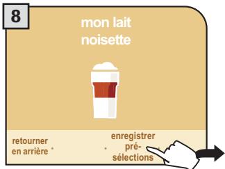 SAECO PRIMEA CAPPUCCINO TOUCH PLUS - Programmation des boissons à BASE de LAIT - 9