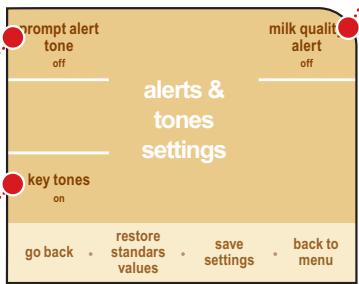 SAECO PRIMEA CAPPUCCINO TOUCH PLUS - "ACOUSTIC TONES AND ALARMS" MENU - 2